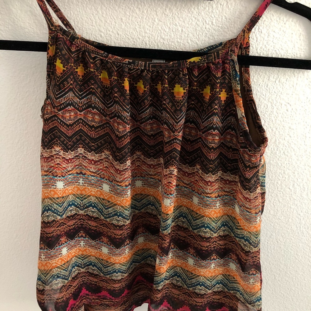 💖2/$10 Beautees Patterned Tank Top - Picture 4 of 4